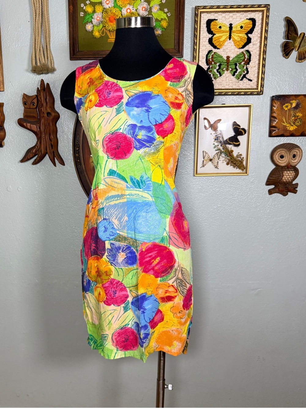 Vintage 90s Jam’s World Bright Floral Mini Dress